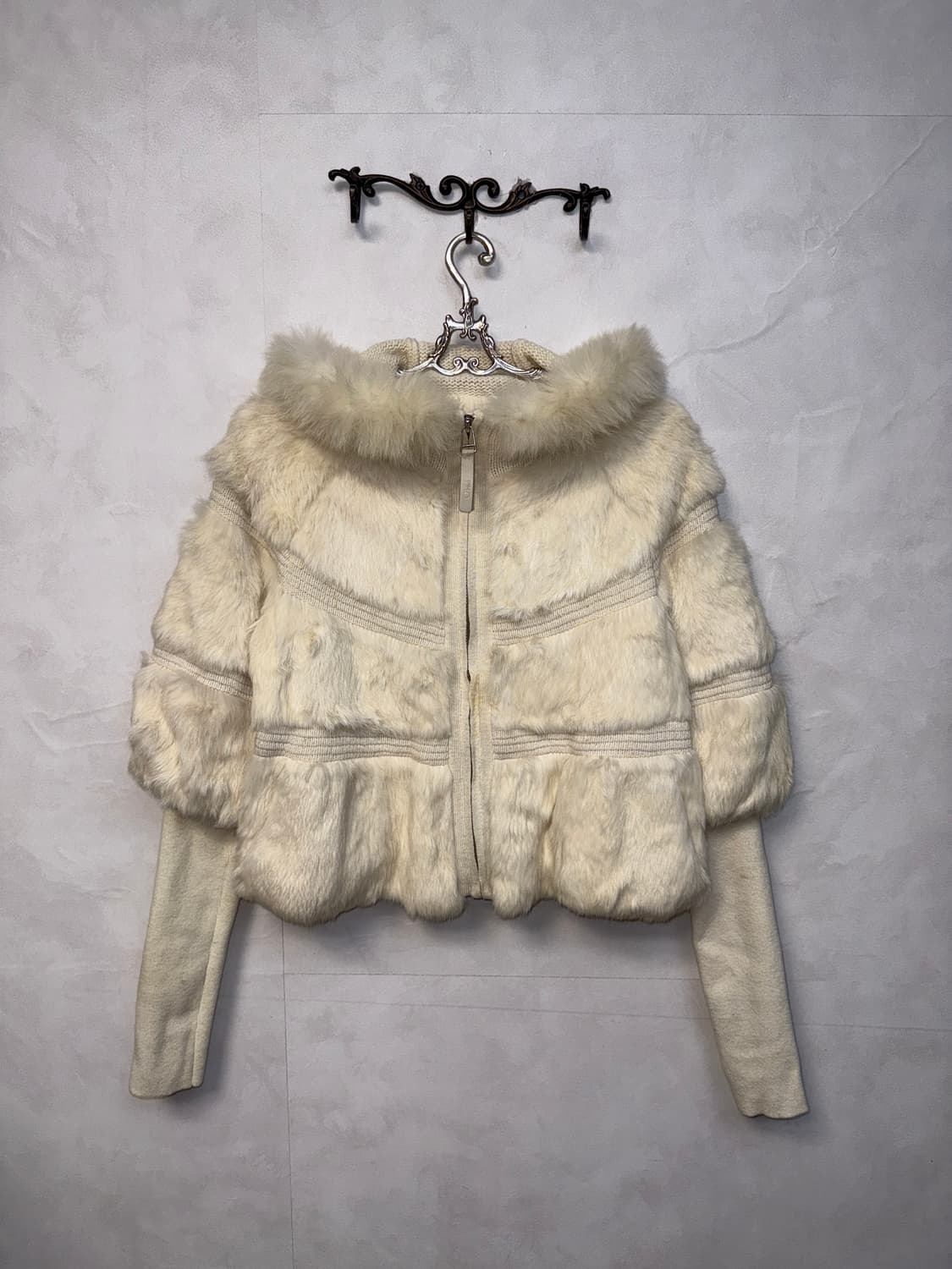 O’2ND rabbit&fox fur warmer hood jacket 상품이미지1