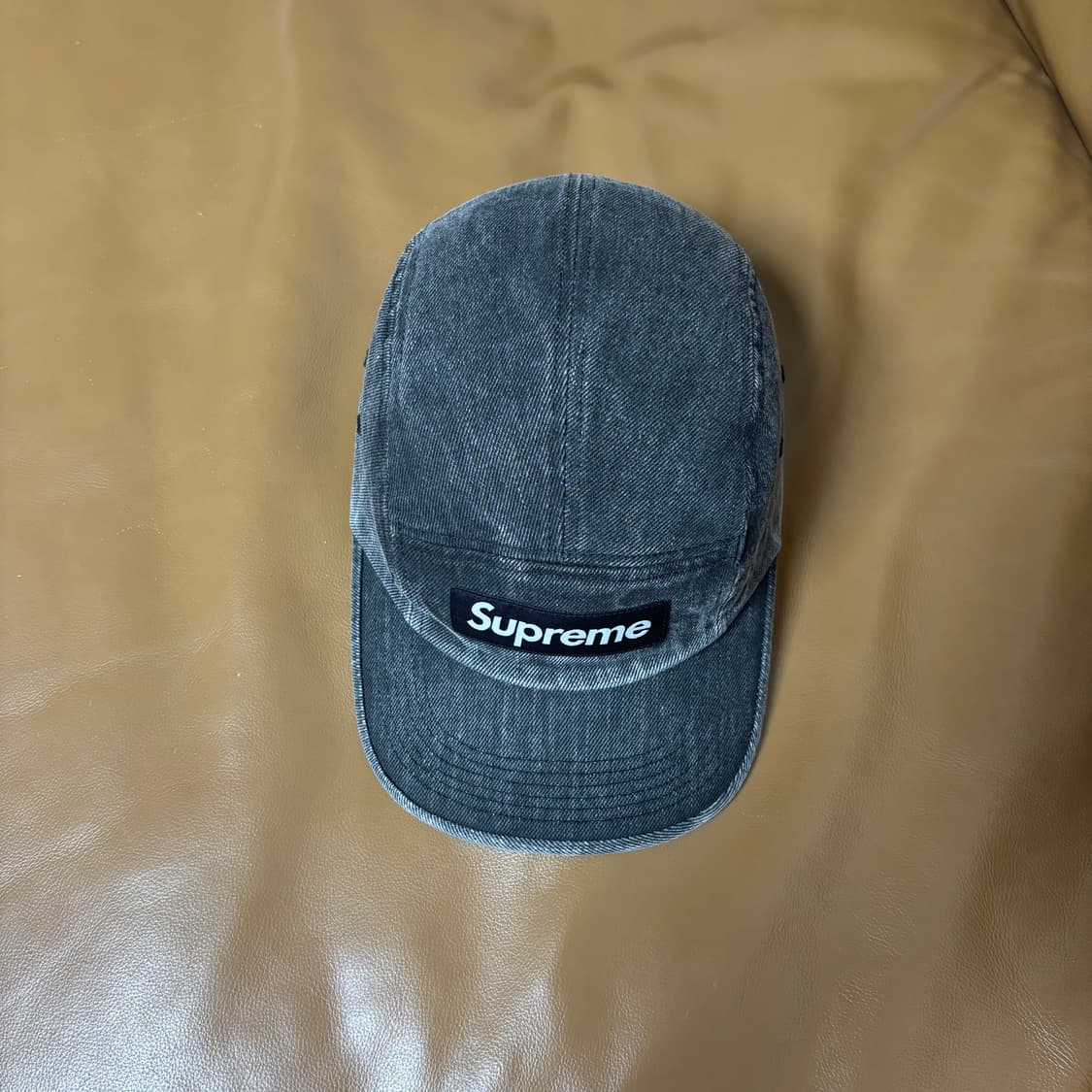 Supreme 슈프림 워시드 데님 블랙 캠프캡 모자 Denim Black 상품이미지5