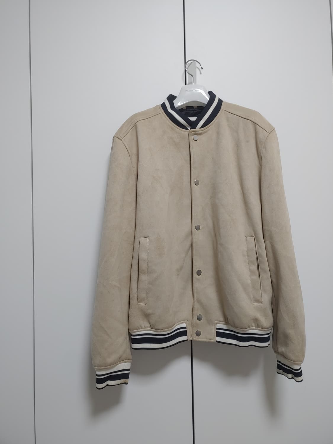 자라 베이지 스웨이드 스타디움 자켓 -L사이즈 상품이미지2