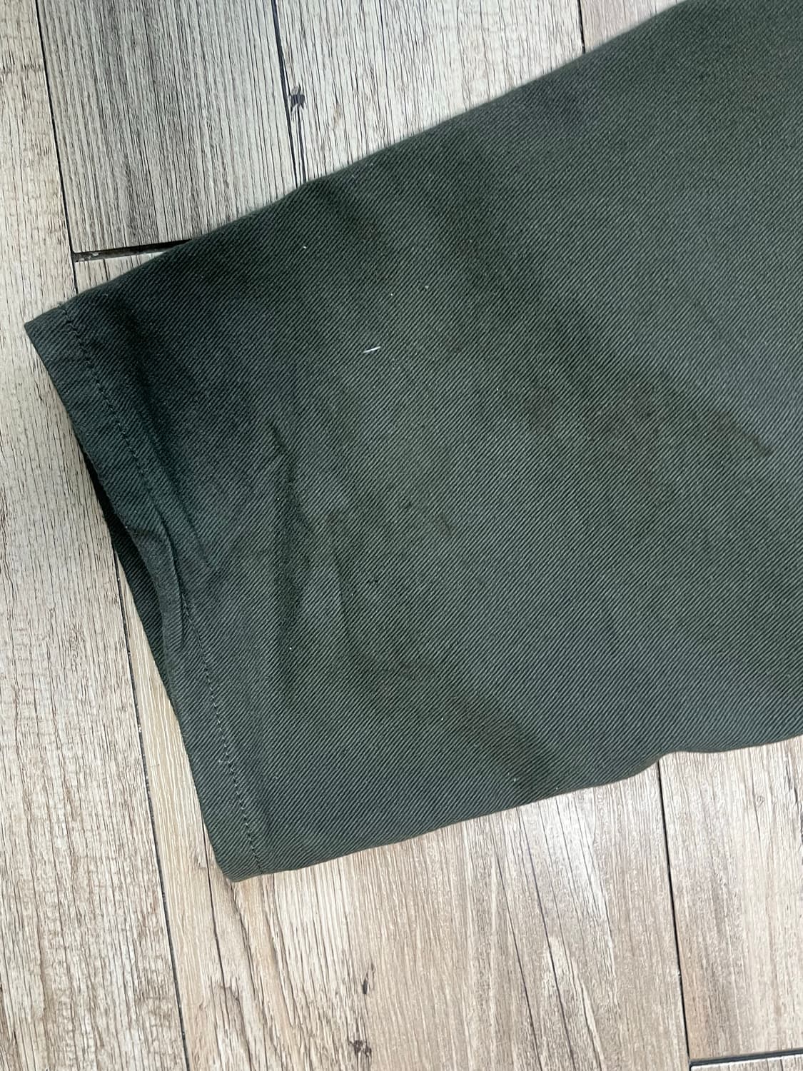 크로스 스티치 더블 니 진스 올리브 상품이미지3