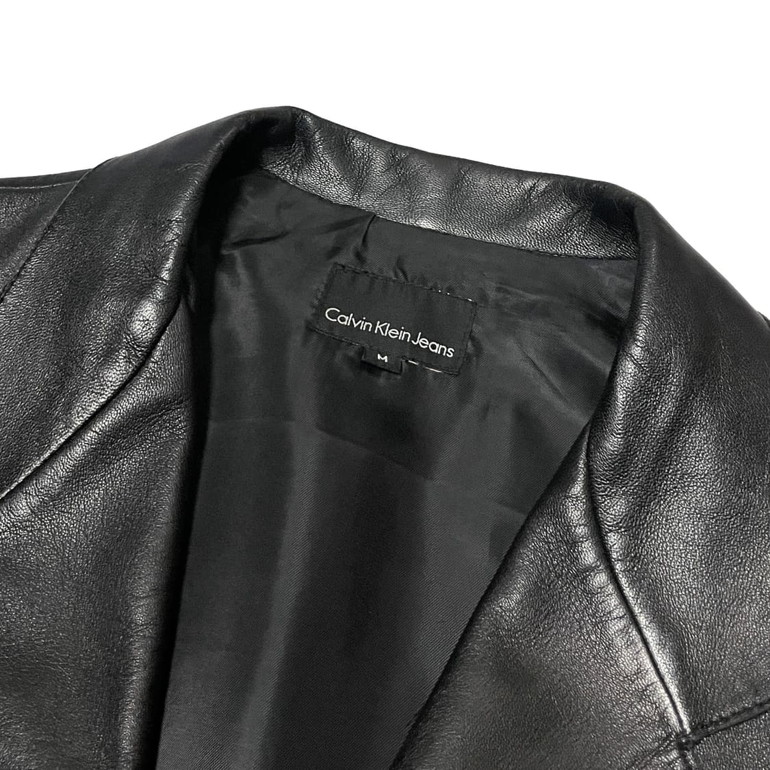 캘빈클라인진 램스킨 블랙 레더 블레이저 상품이미지5