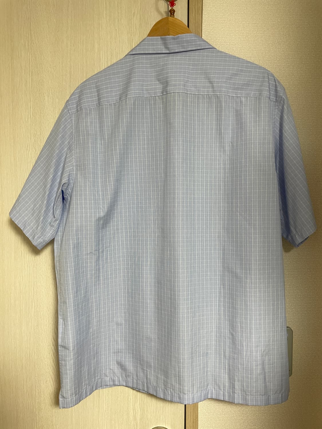 [XL] 프라다 포플린 체크 반팔 셔츠 상품이미지4