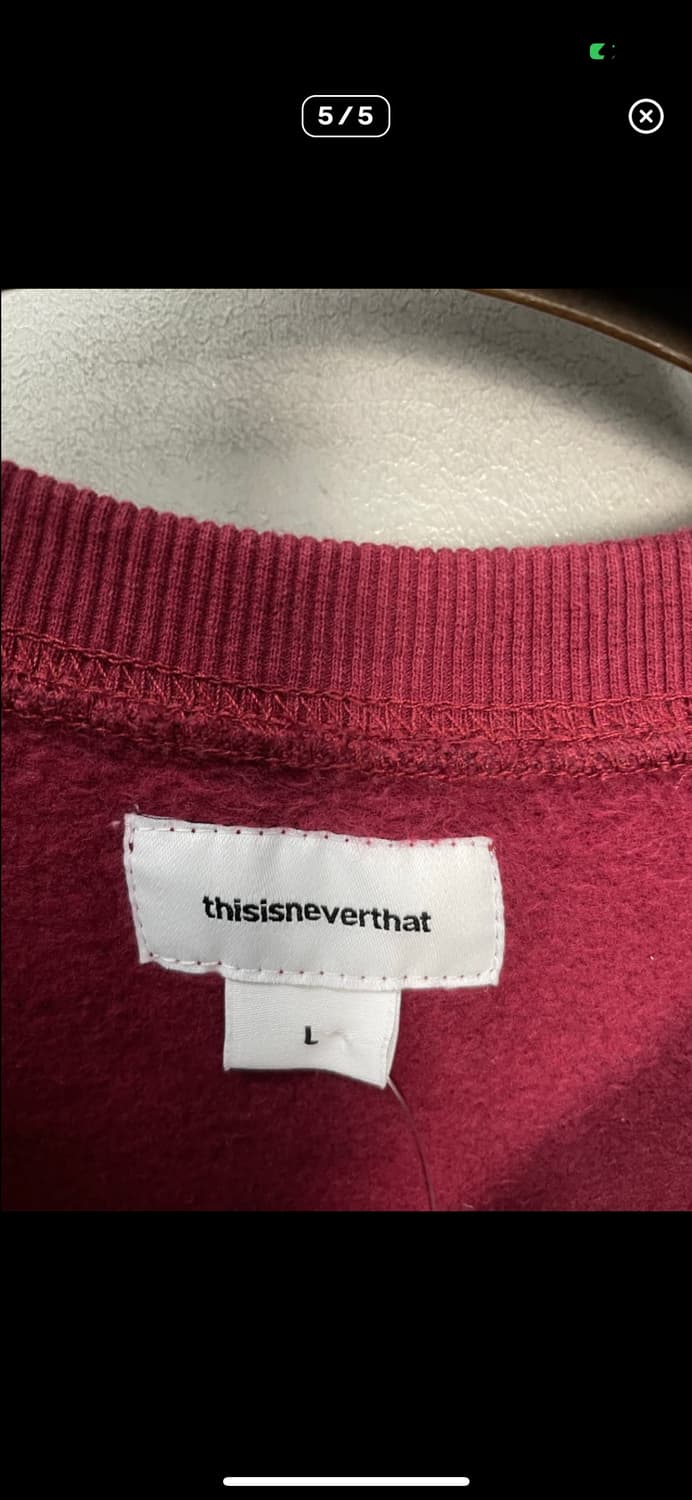 디스이즈네버댓 버건디 맨투맨 A3181 상품이미지5