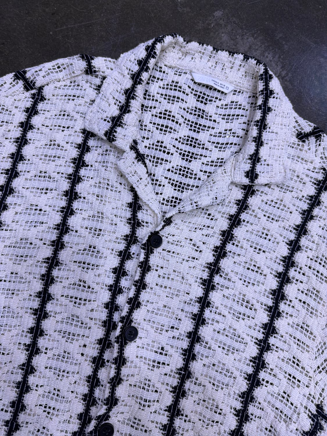 자라 크로셰 스트럭처 아이보리 셔츠 남방 S 상품이미지6