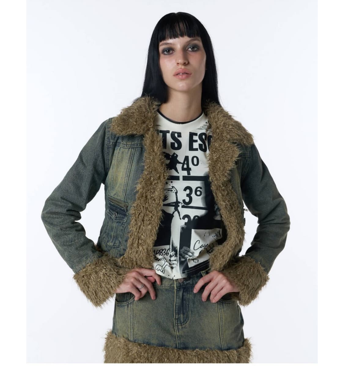 오디너리 홀리데이 시어링 데님자켓 deep blue 상품이미지3