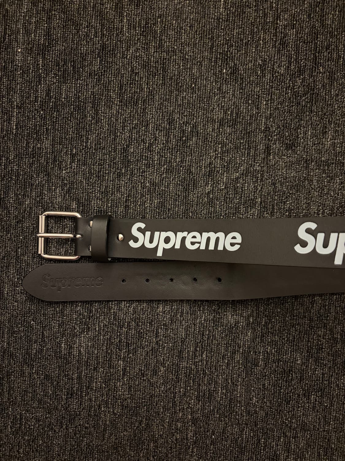 슈프림 레더 리핏벨트 블랙 M사이즈 상품이미지1