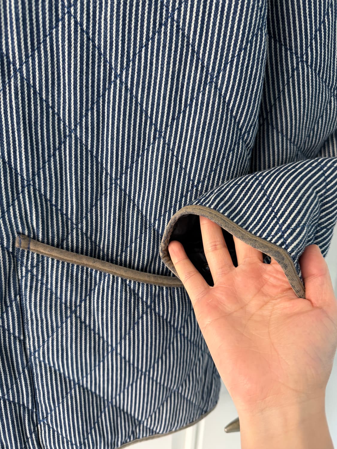 일본빈티지 BAFFY 히코리 퀄팅자켓 상품이미지7