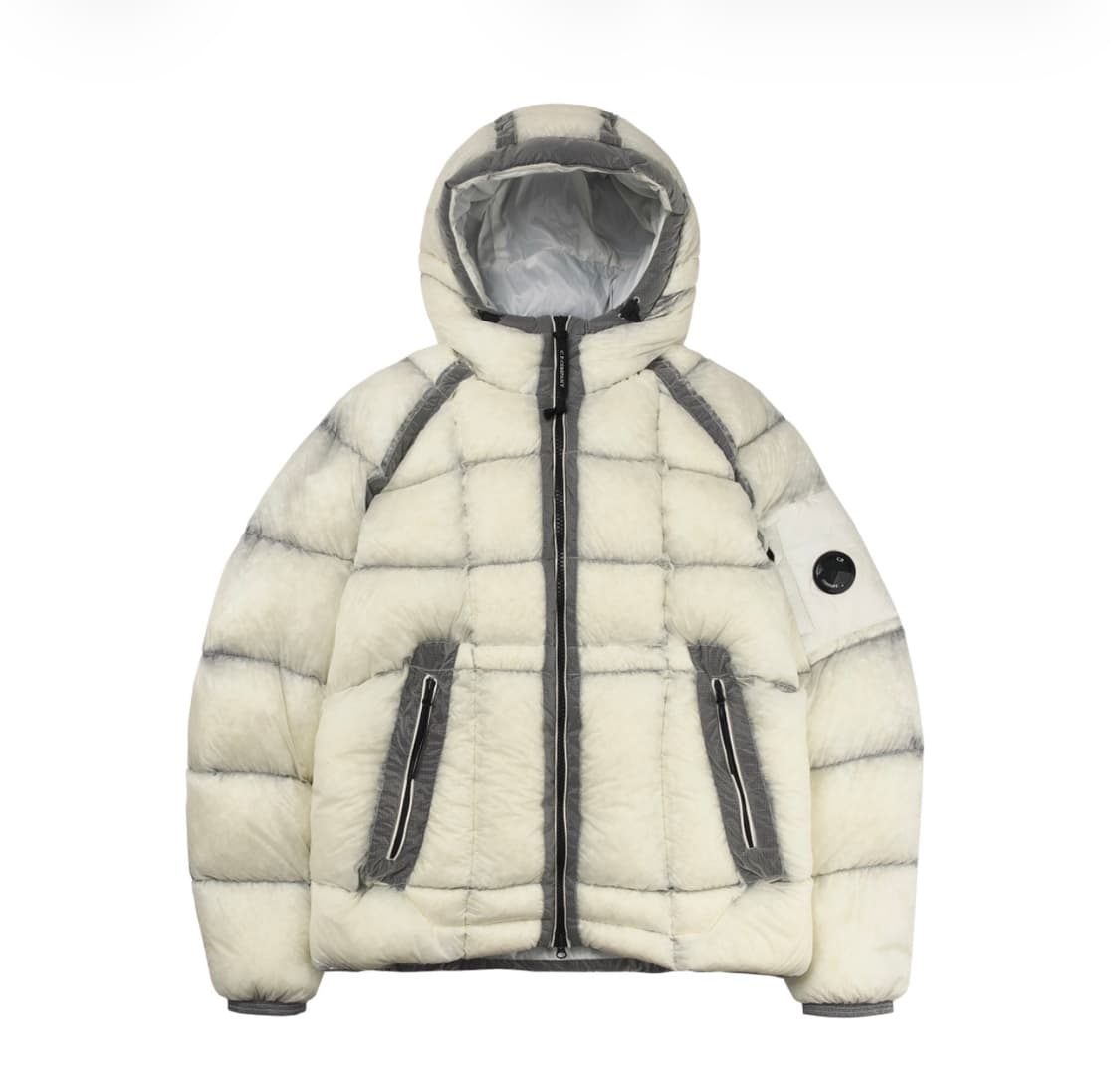 C.P. 컴퍼니 D.D. 쉘 후드 다운 자켓 거즈 화이트 - 25FW 상품이미지1