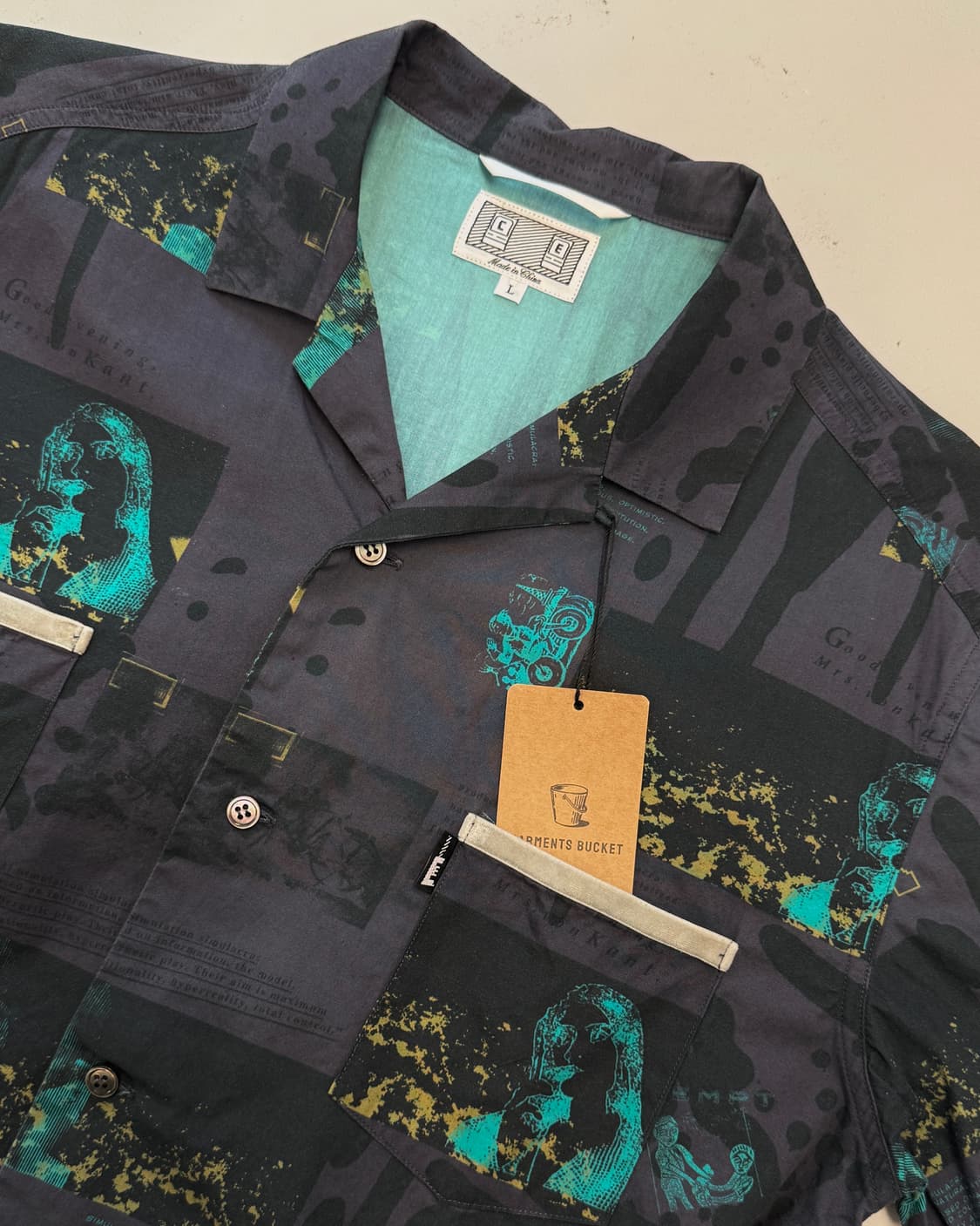 카브엠트 그래픽 오픈카라 셔츠 상품이미지2