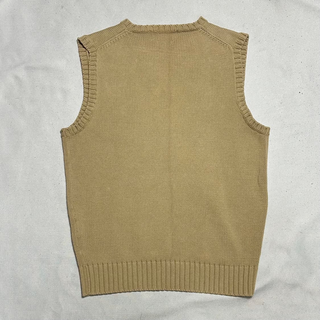 90 폴로랄프로렌 베이지 브이넥 니트 베스트 상품이미지3