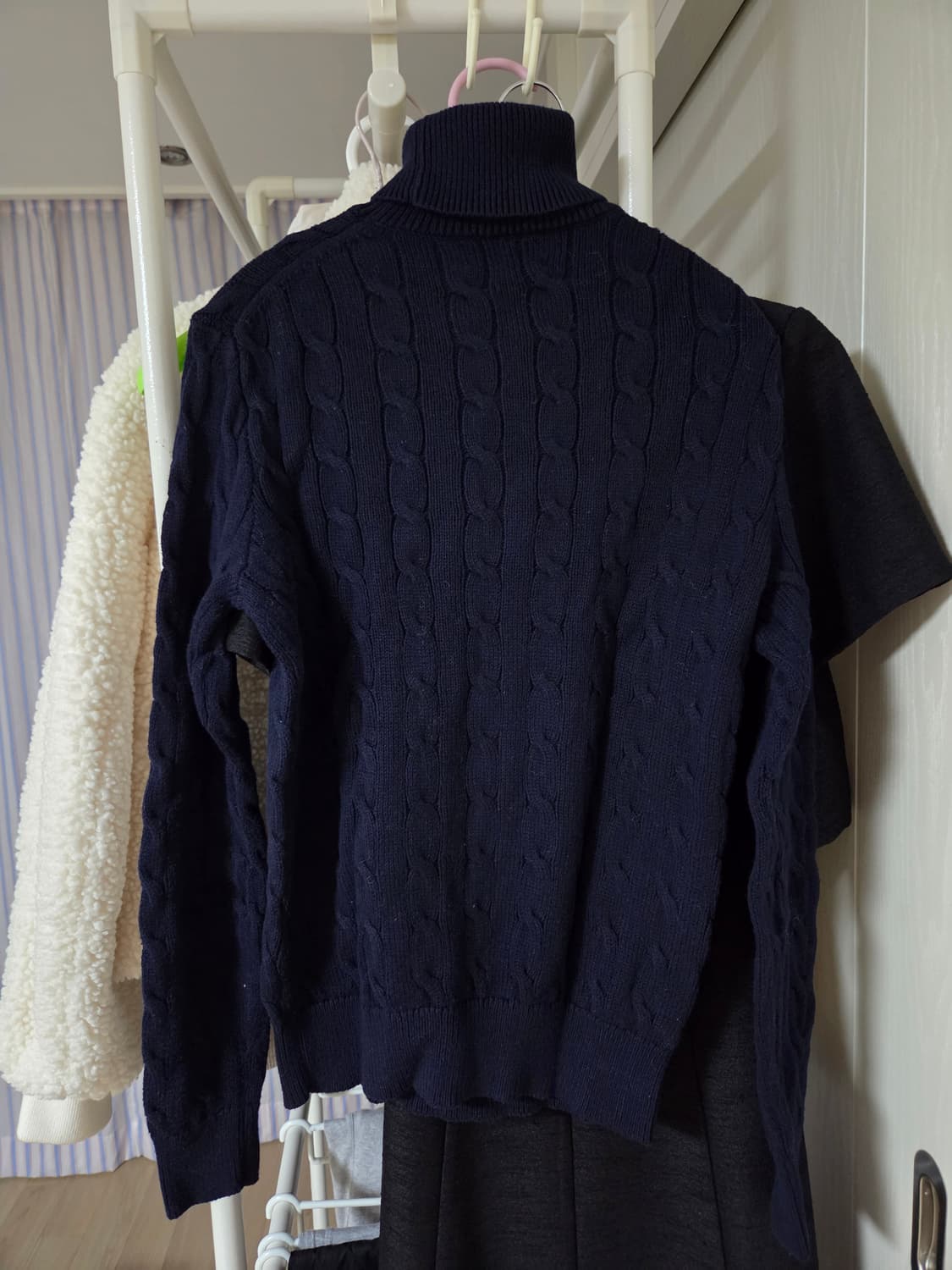 폴로 터틀넥 니트 맨즈 xs 네이비 상품이미지3