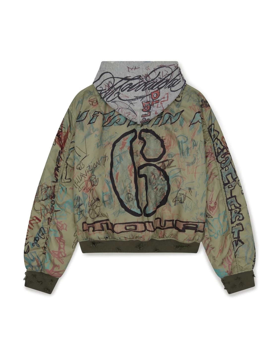 Mowalola graffiti bomber 상품이미지3