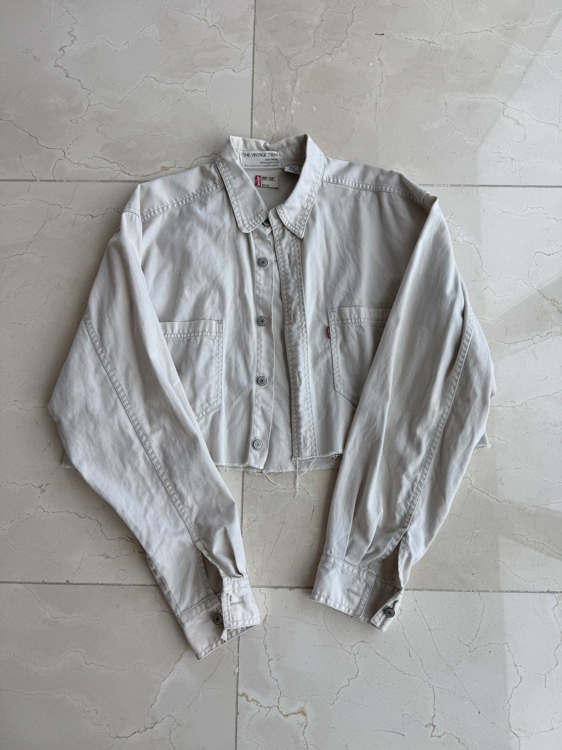 빈티지 트윈 리바이스 크롭 자켓형 셔츠 S-M 상품이미지1