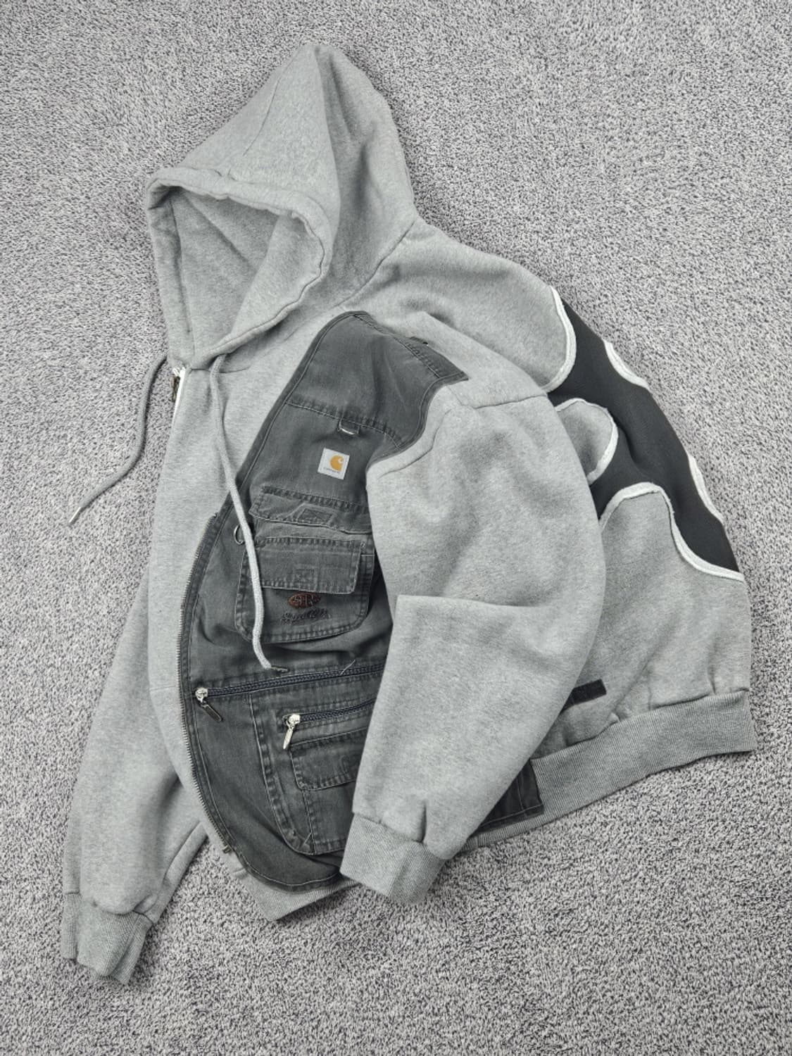 칼하트 포켓 베스트 아플리케 커스텀 후드집업 (상세설명참조) /10098 상품이미지4