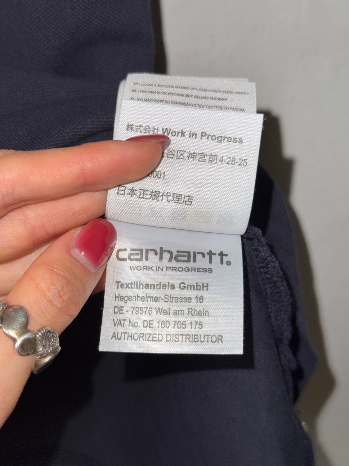 [XL]칼하트 WIP 네이비 반팔 카라티 상품이미지6