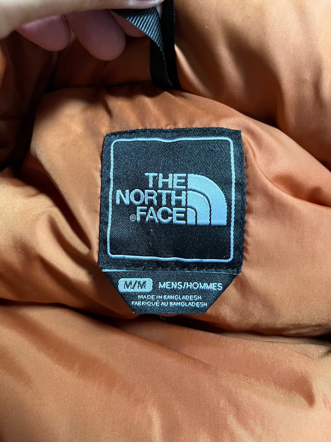 노스페이스 700 중앙로고 오렌지/브라운 패딩 M 상품이미지7