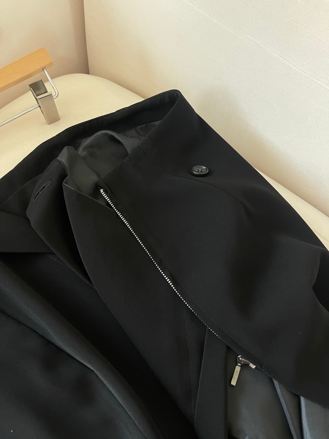 요지 야마모토 Wxyz 블랙 드레이프 스커트 상품이미지4