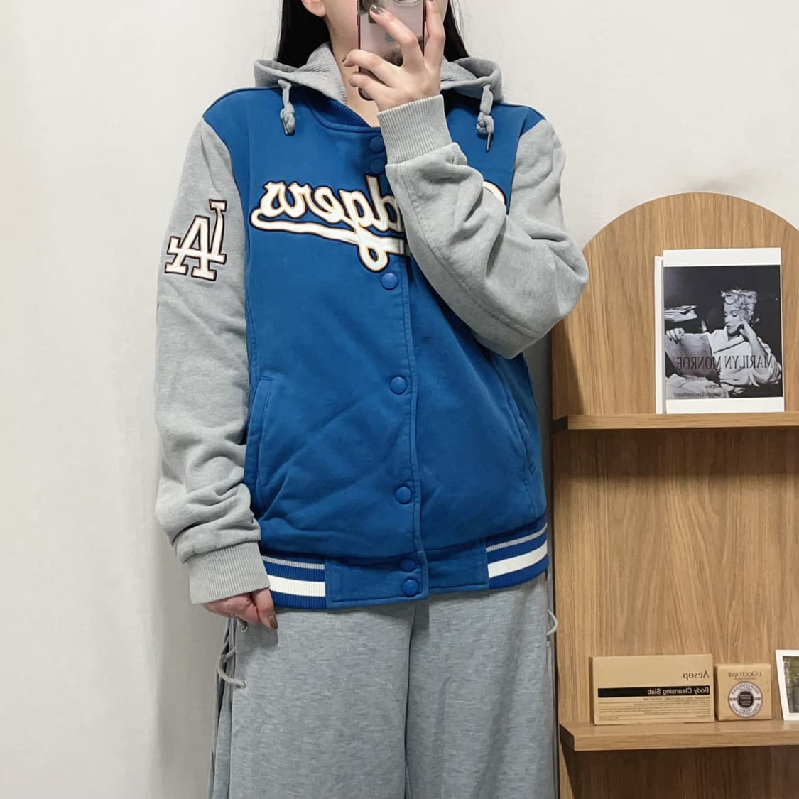 [정품] MLB 다저스 그레이 블루 코튼 블루종 [ 100 ] 상품이미지2