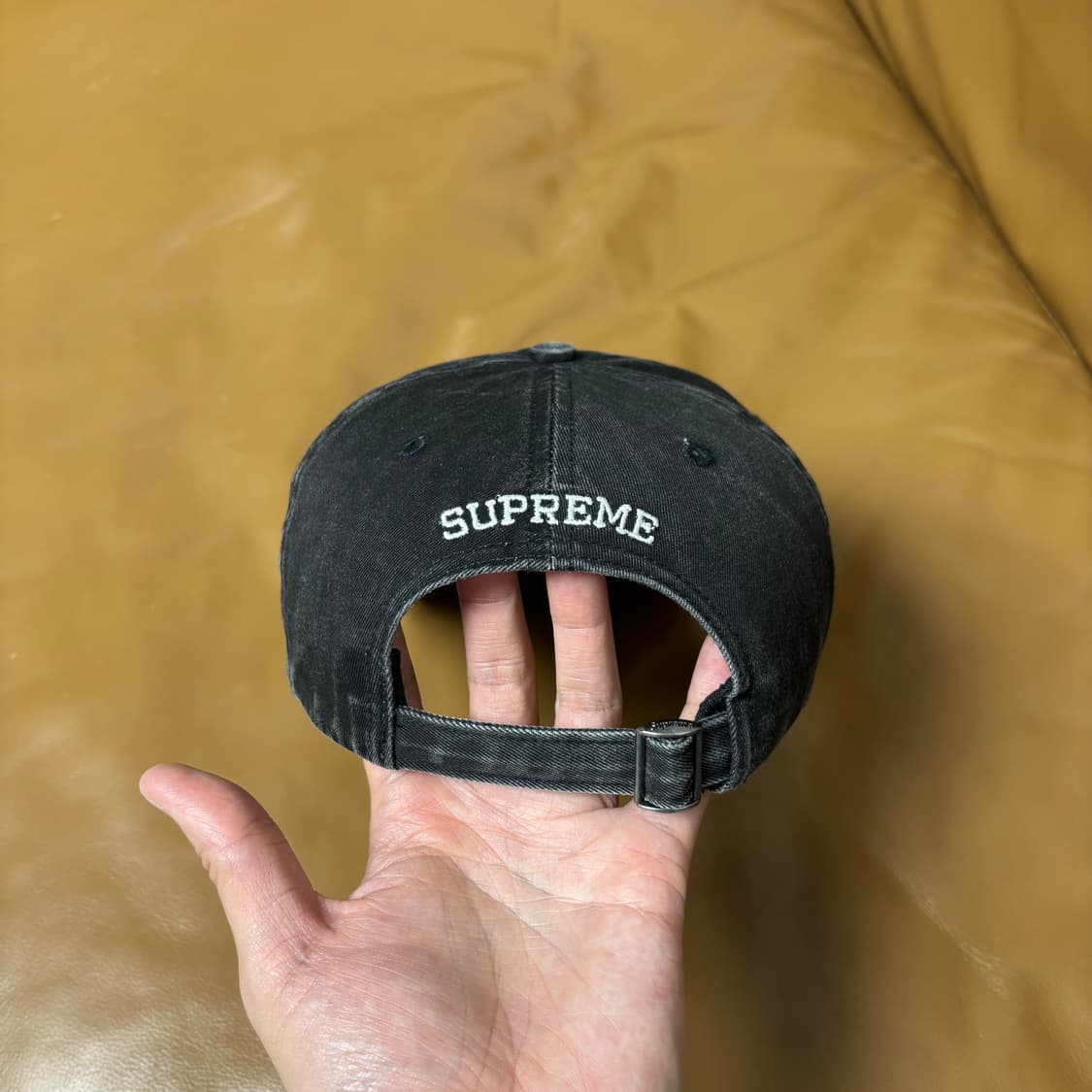 Supreme 슈프림 라이센스 워시드 블랙 6패널 볼캡 모자 Black 상품이미지7