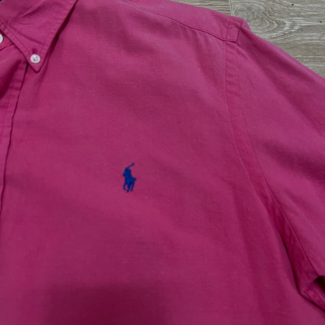폴로 랄프로렌 여성 스몰포니 버튼다운 반팔 셔츠 [핑크] M/95 상품이미지4