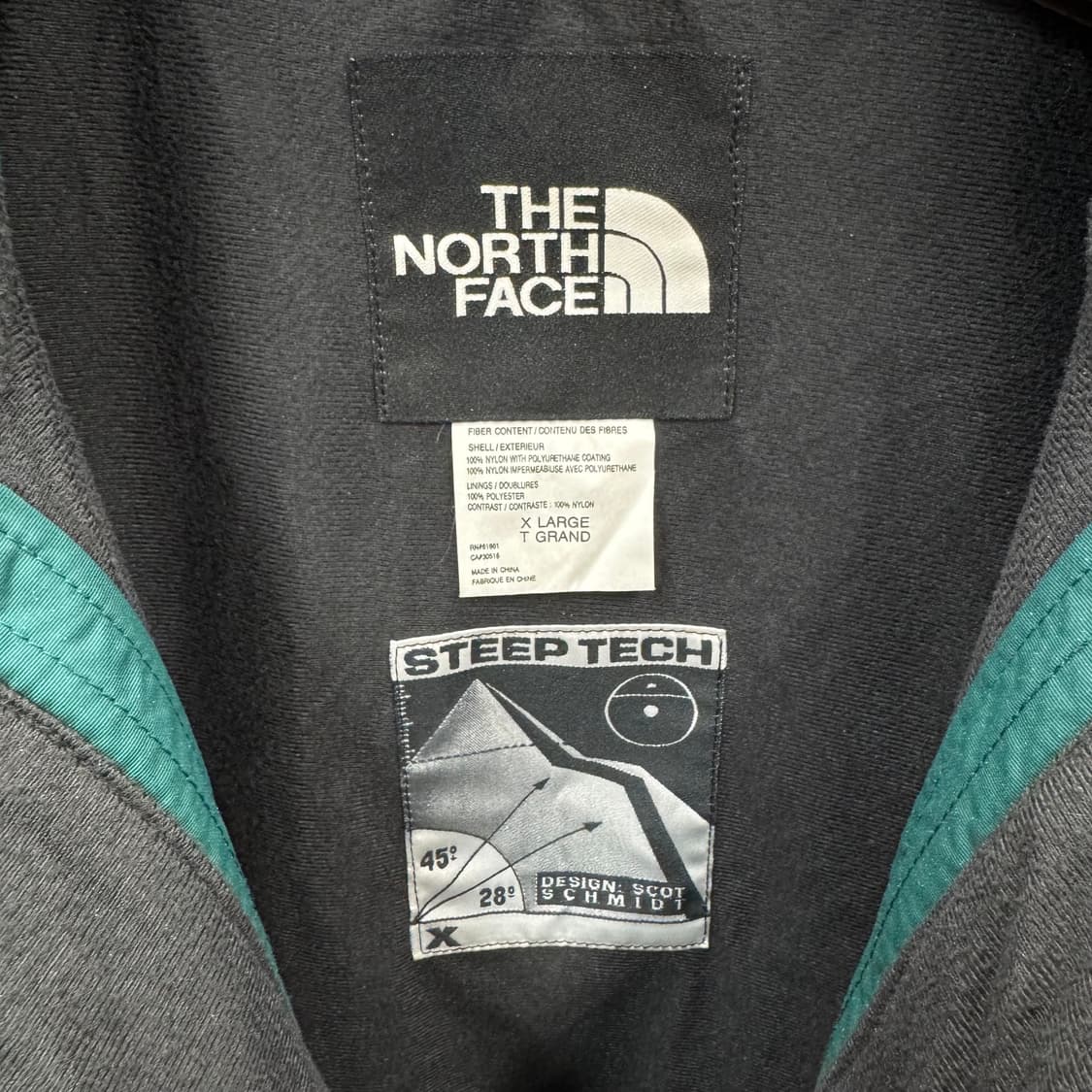 90s 노스페이스 마운틴파카 멀티포켓 디테일 스티프테크 그린 블랙 상품이미지8
