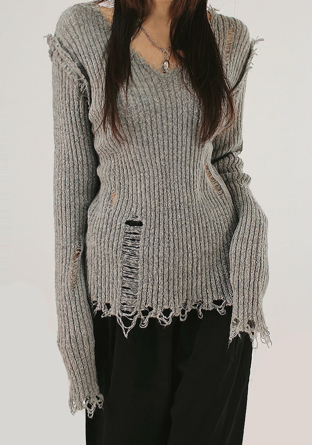 빈티지 데미지 니트 상품이미지1