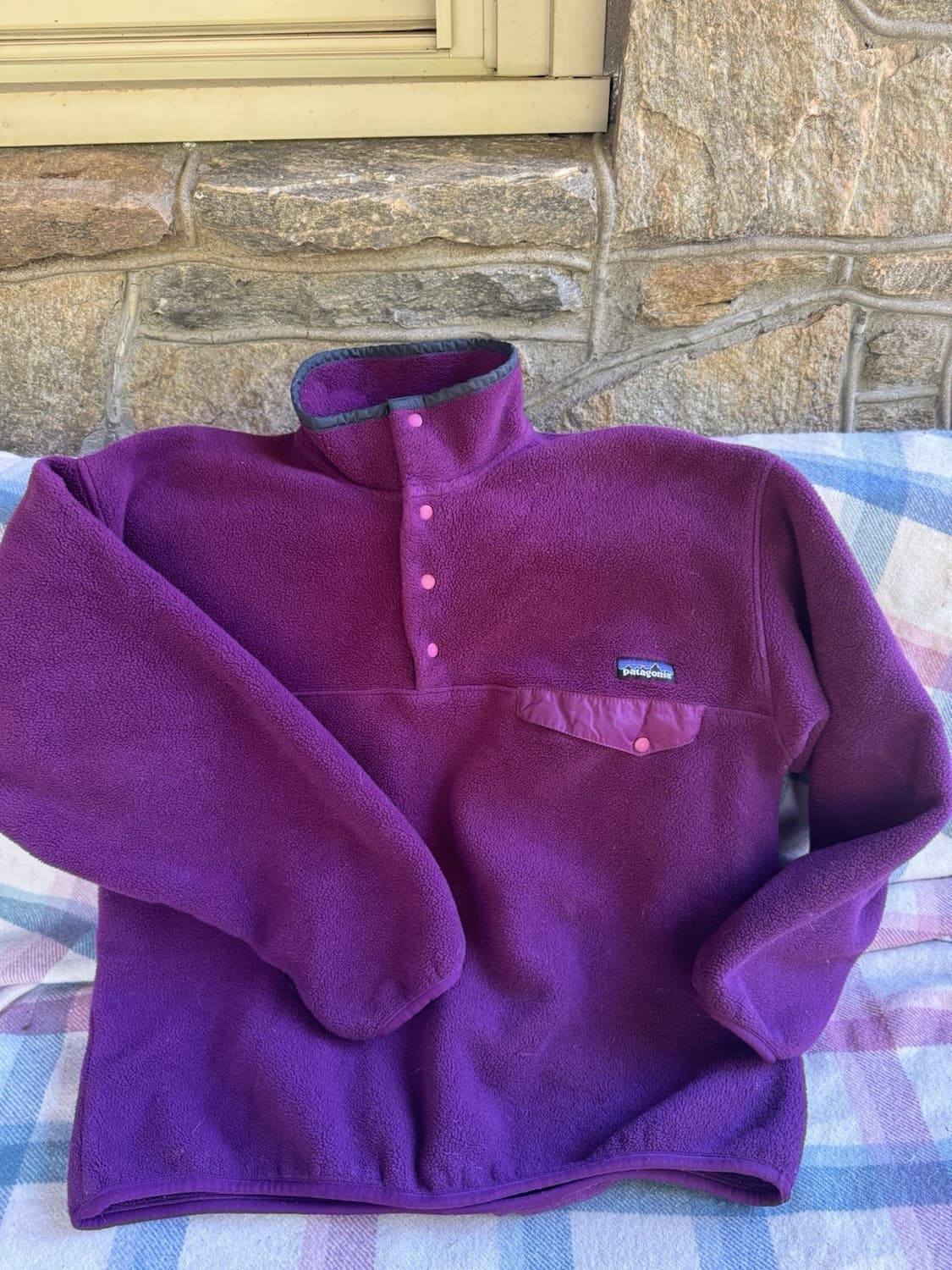 90s 파타고니아 신칠라 스냅-T 퍼플/그레이 자메이카 상품이미지1