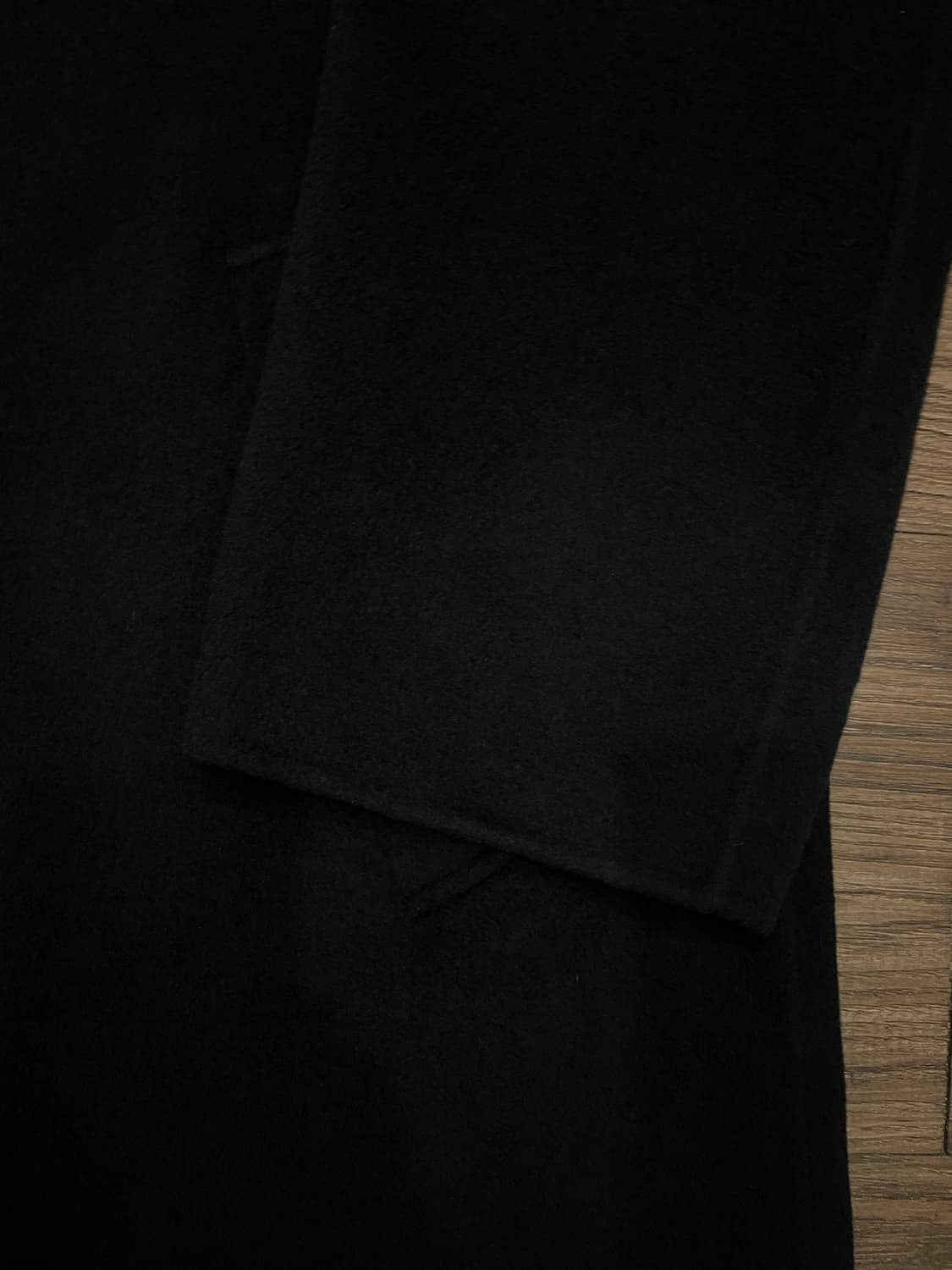 INDIAN UOMO 발마칸 캐시미어 울 롱코트 블랙 상품이미지5