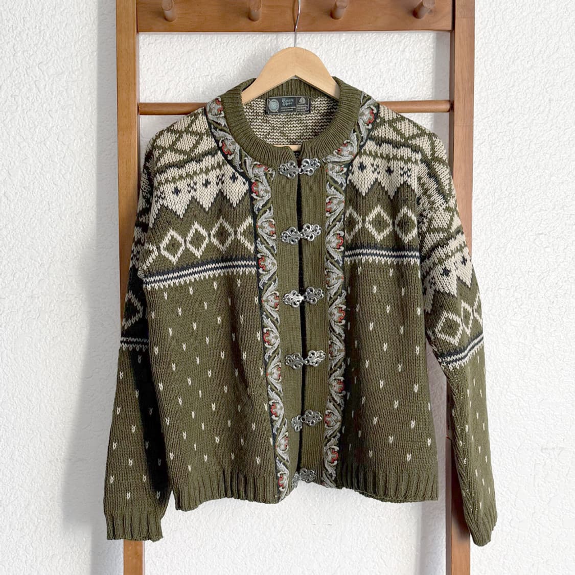 Norwegian Moss Knit Cardigan 상품이미지1