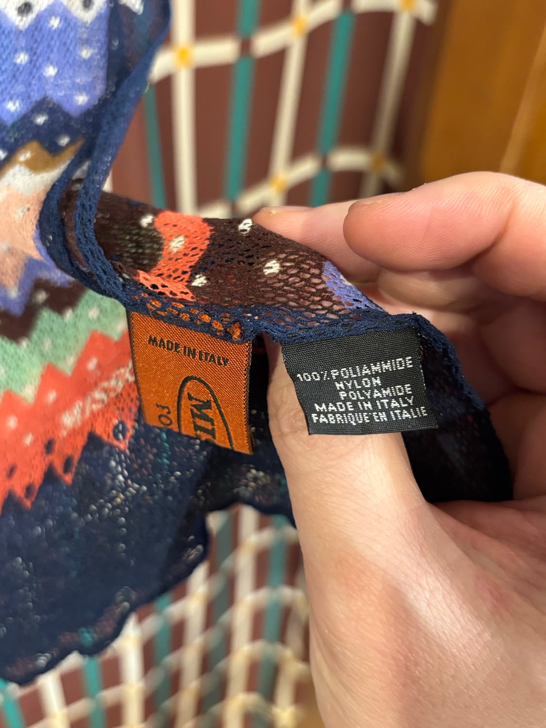 미쏘니 지그재그패턴 니트 스카프 상품이미지4