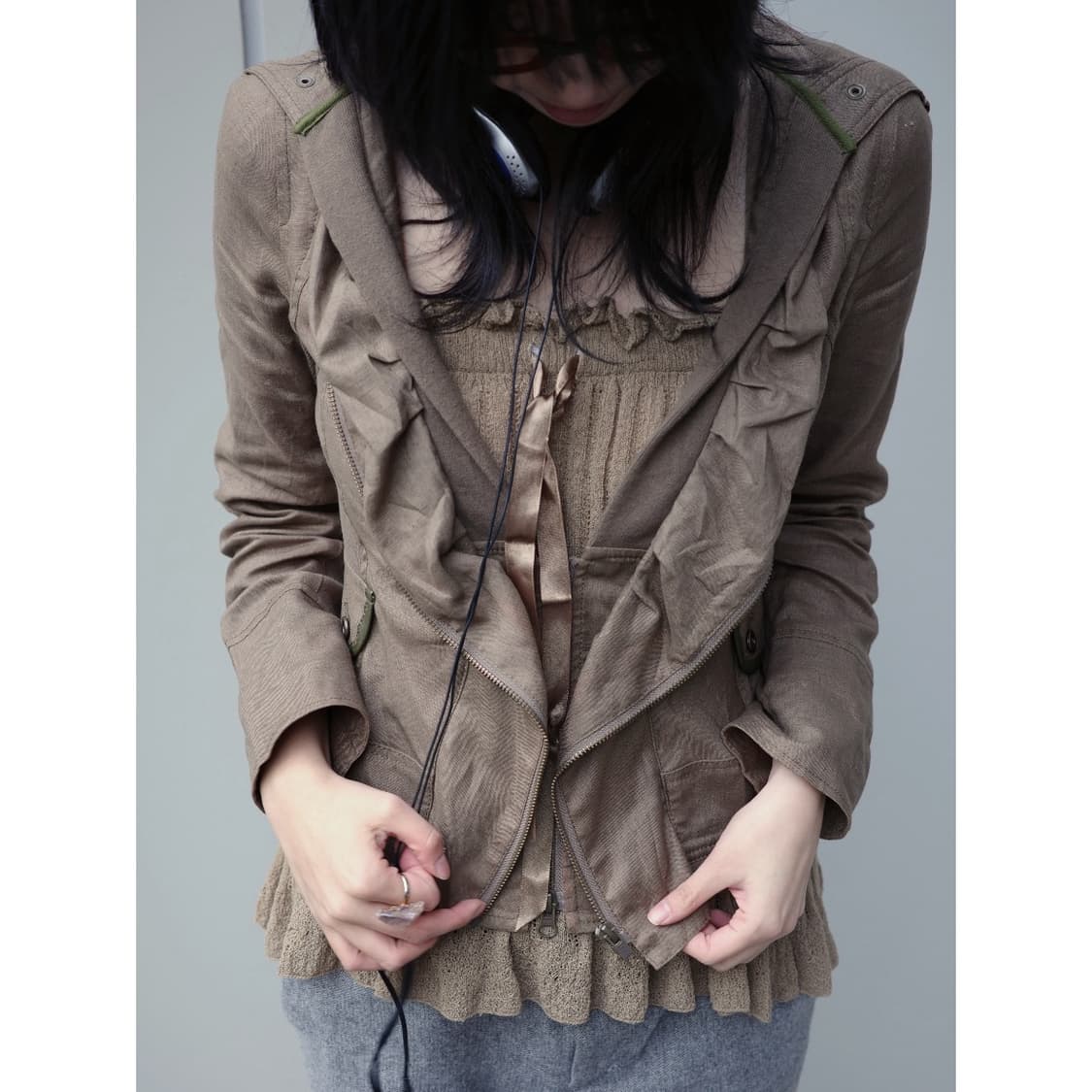 빈티지 카키 자켓 상품이미지4