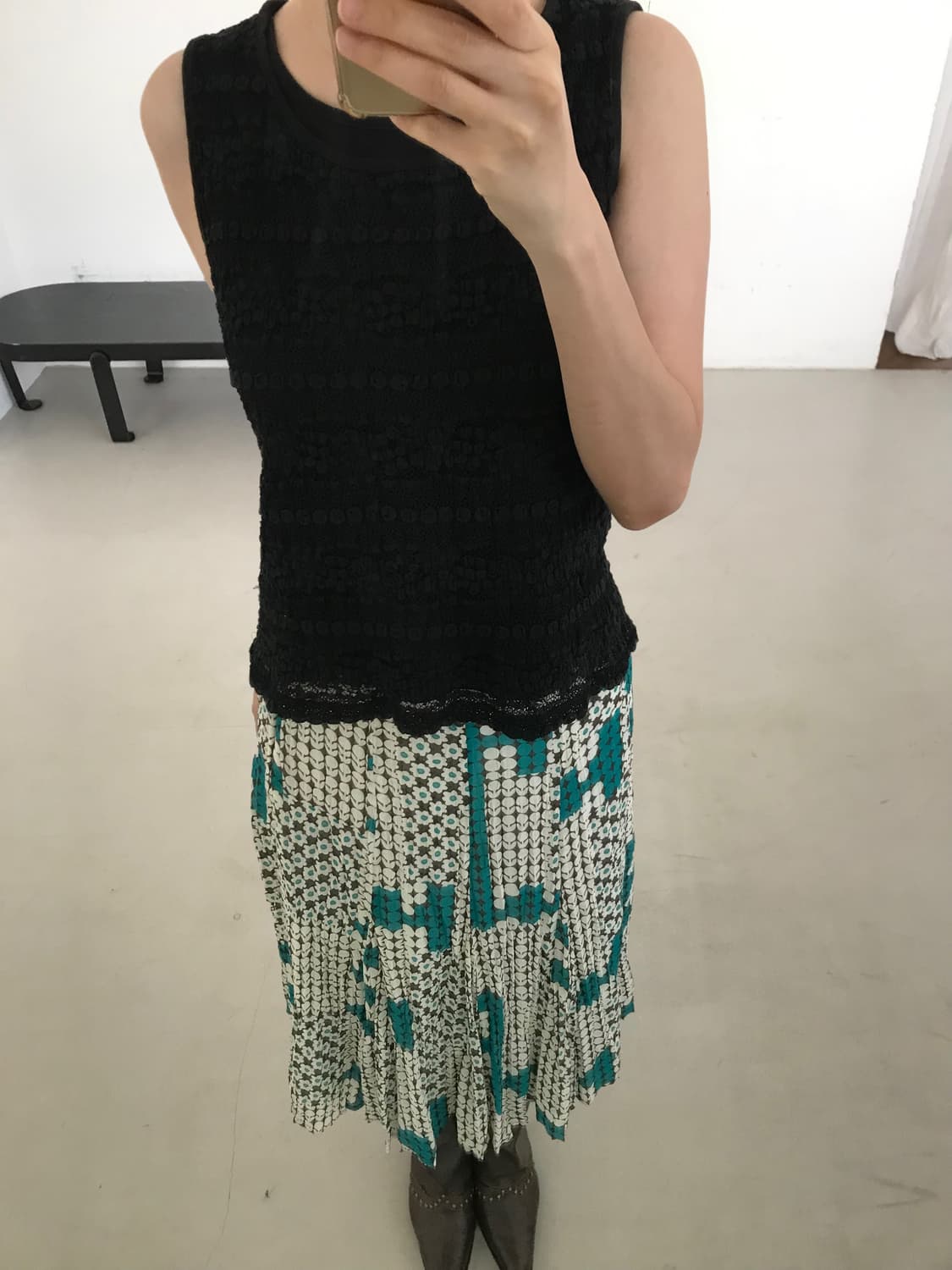 vintage black lace sleeveless 상품이미지2