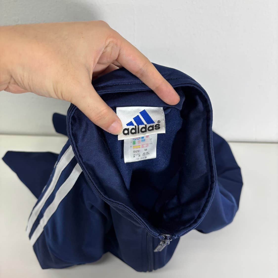 M 아디다스 재팬 네이비 파이어버드 트랙탑 집업 져지 상품이미지4