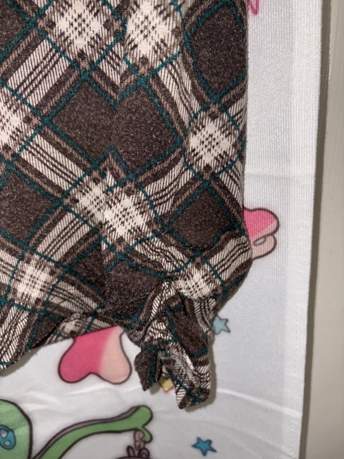 빈티지 체크 목폴라 이너 티셔츠 상품이미지2