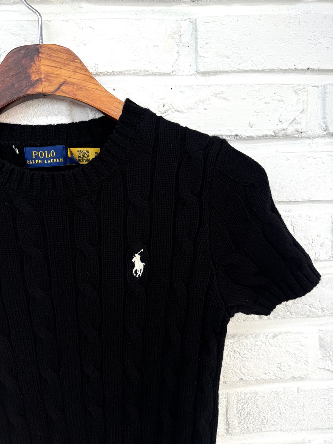 폴로 블랙 케이블 반팔니트  상품이미지4