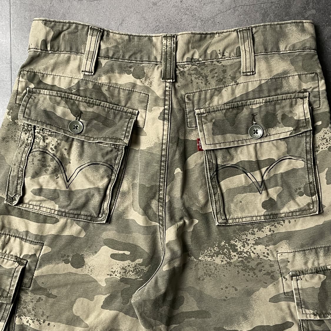 LEVI'S 00s 리바이스 카모 카고 하프팬츠 A01174 상품이미지7