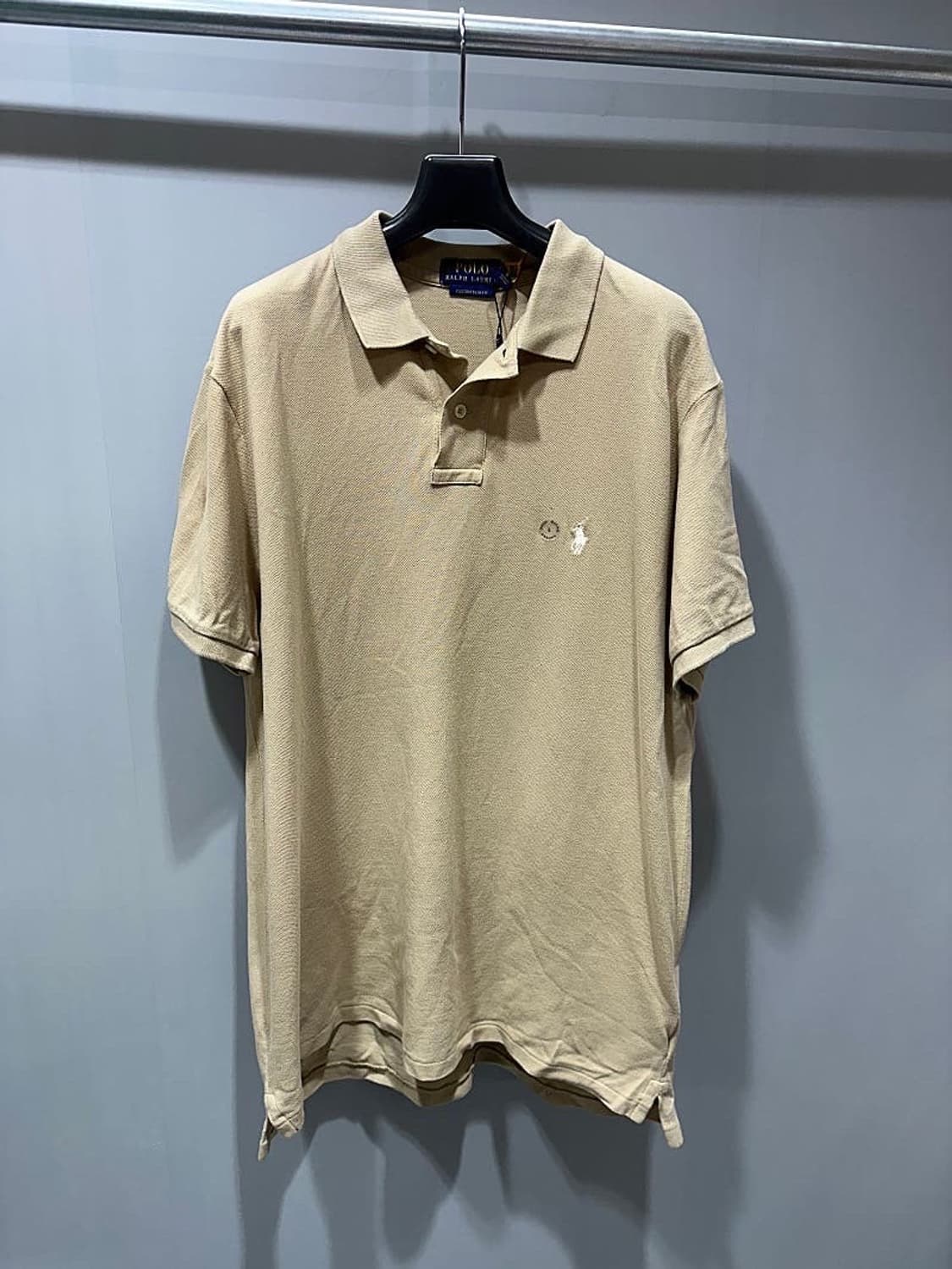 (정품/새상품) 폴로 랄프로렌 남성 베이지 커스텀 슬림핏 폴로셔츠 상품이미지1