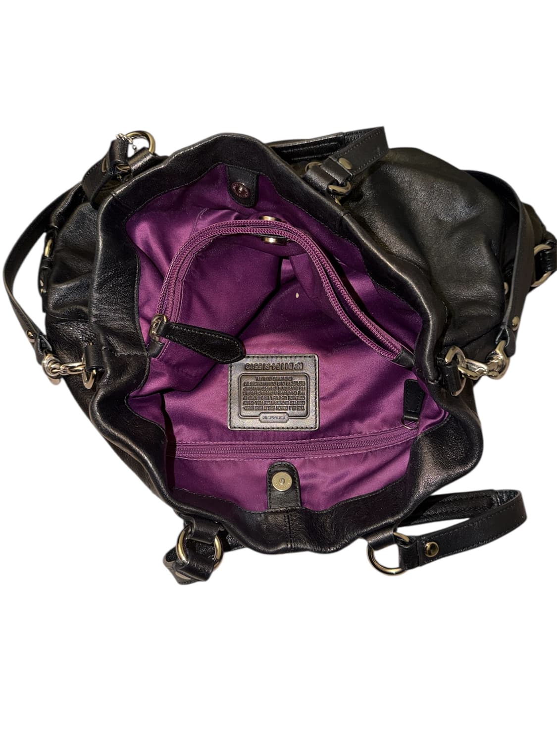 Coach black leather bag 상품이미지4