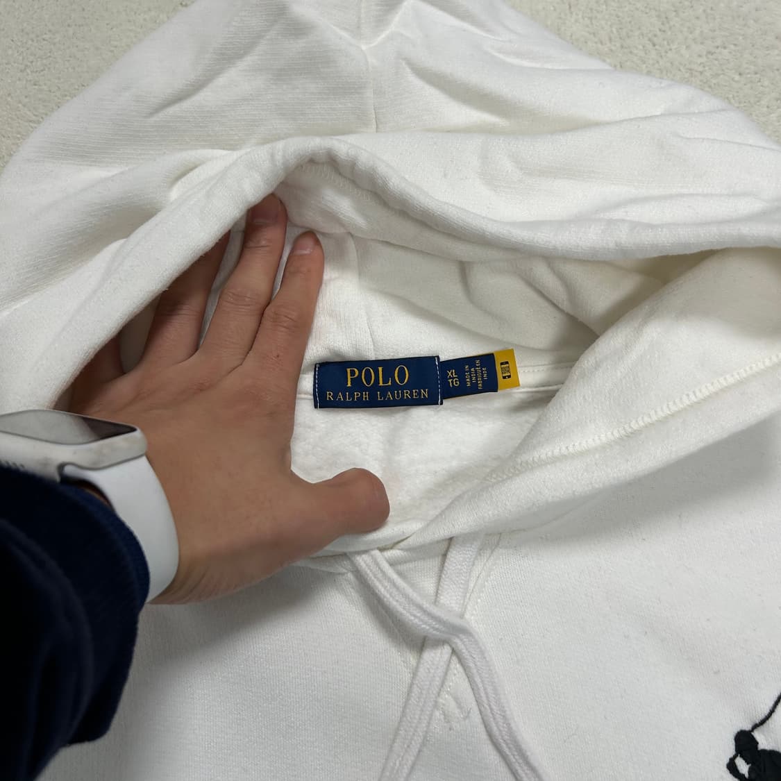 Polo White Big Pony Hoodie  상품이미지6
