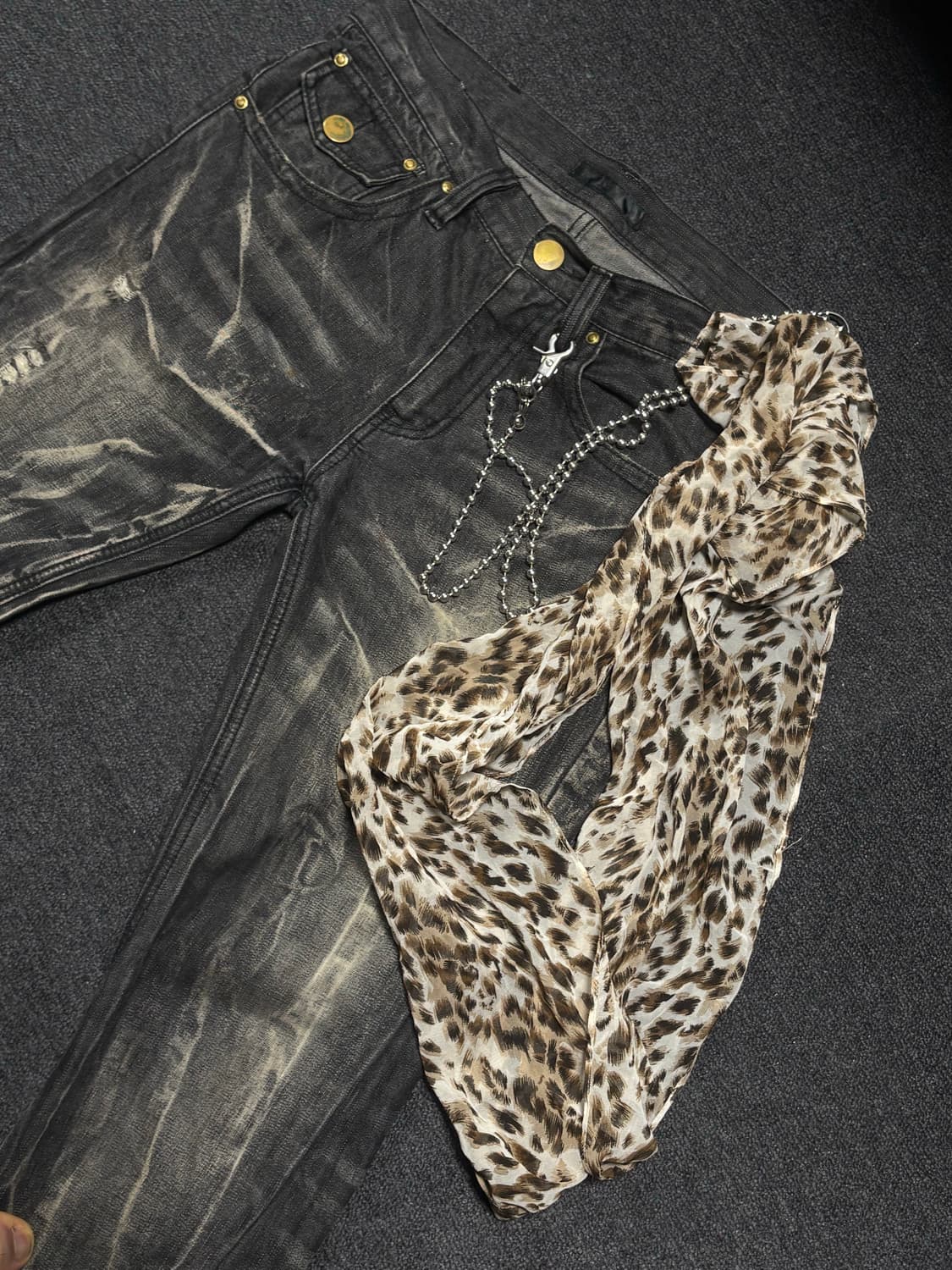 JPN Punk rock leopard scarf 상품이미지2