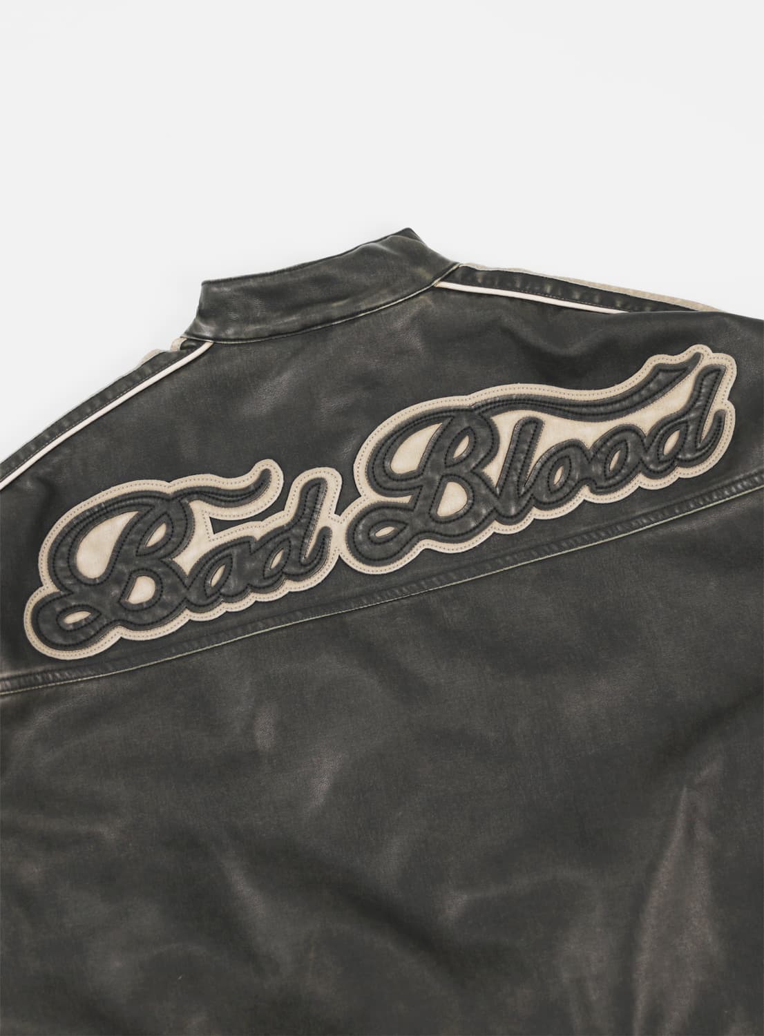 [새상품]배드블러드 빌리 올드이펙트 레더자켓 카키/블랙 M 상품이미지4