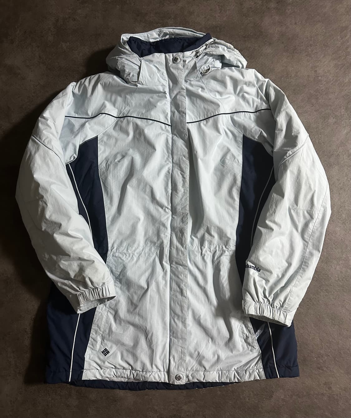 콜롬비아 여성 하늘색 패딩 자켓 상품이미지1