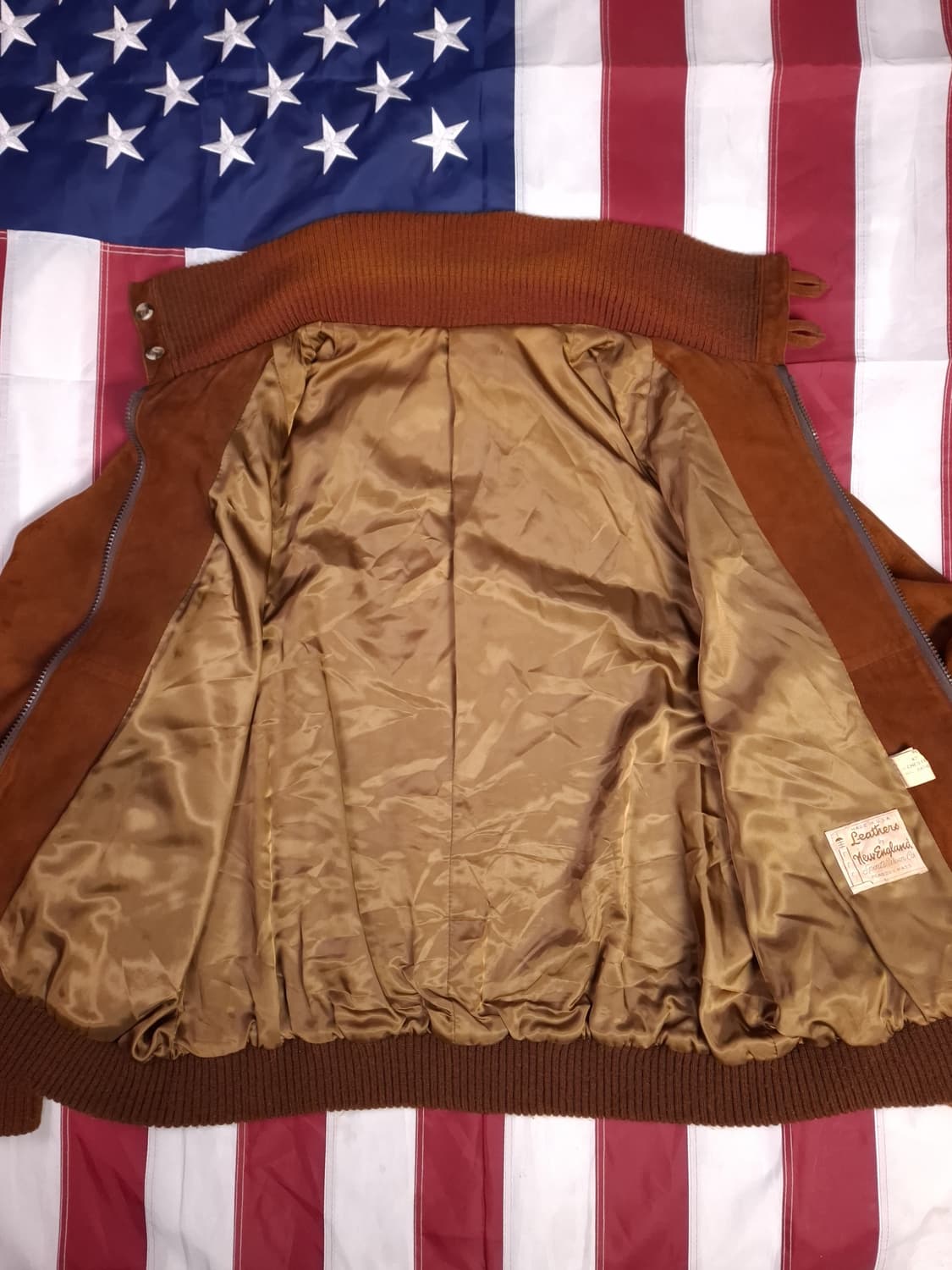 80's 미국제조 빈티지 리얼스웨이드 봄버자켓 상품이미지10