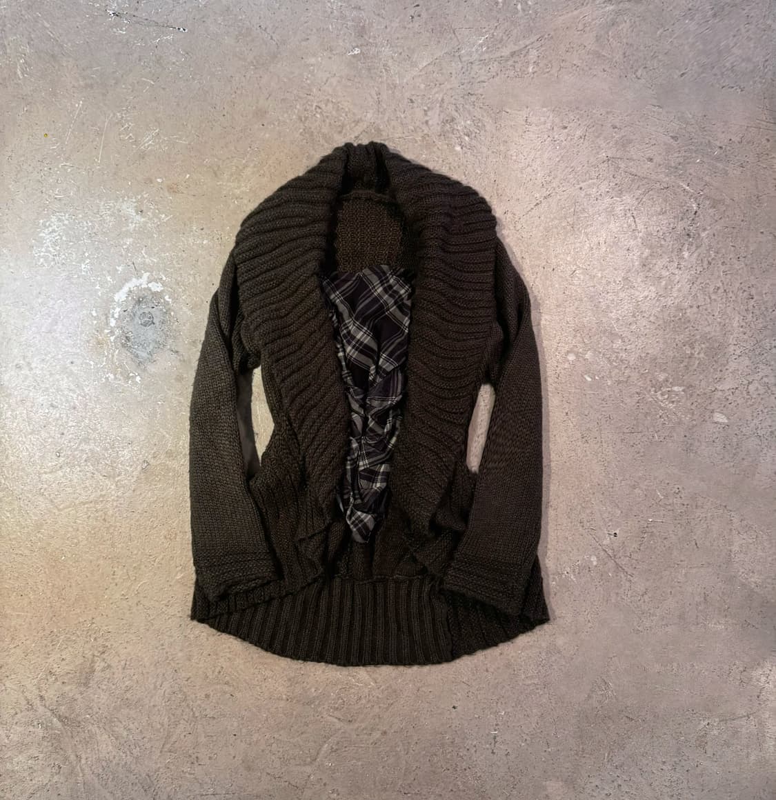 브라운 오픈 가디건 상품이미지1