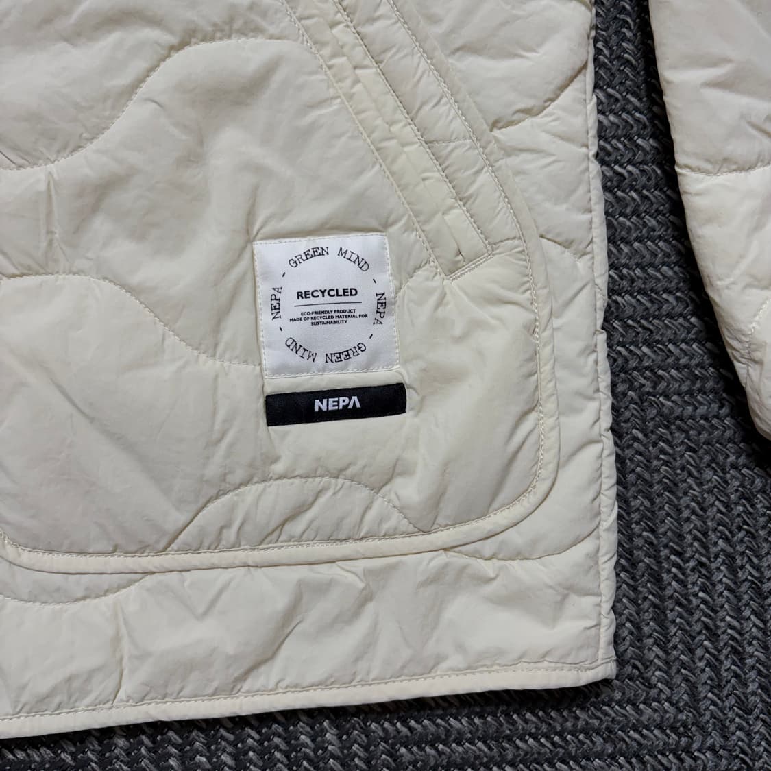 네파 아이보리 퀼팅 자켓(90) 상품이미지4
