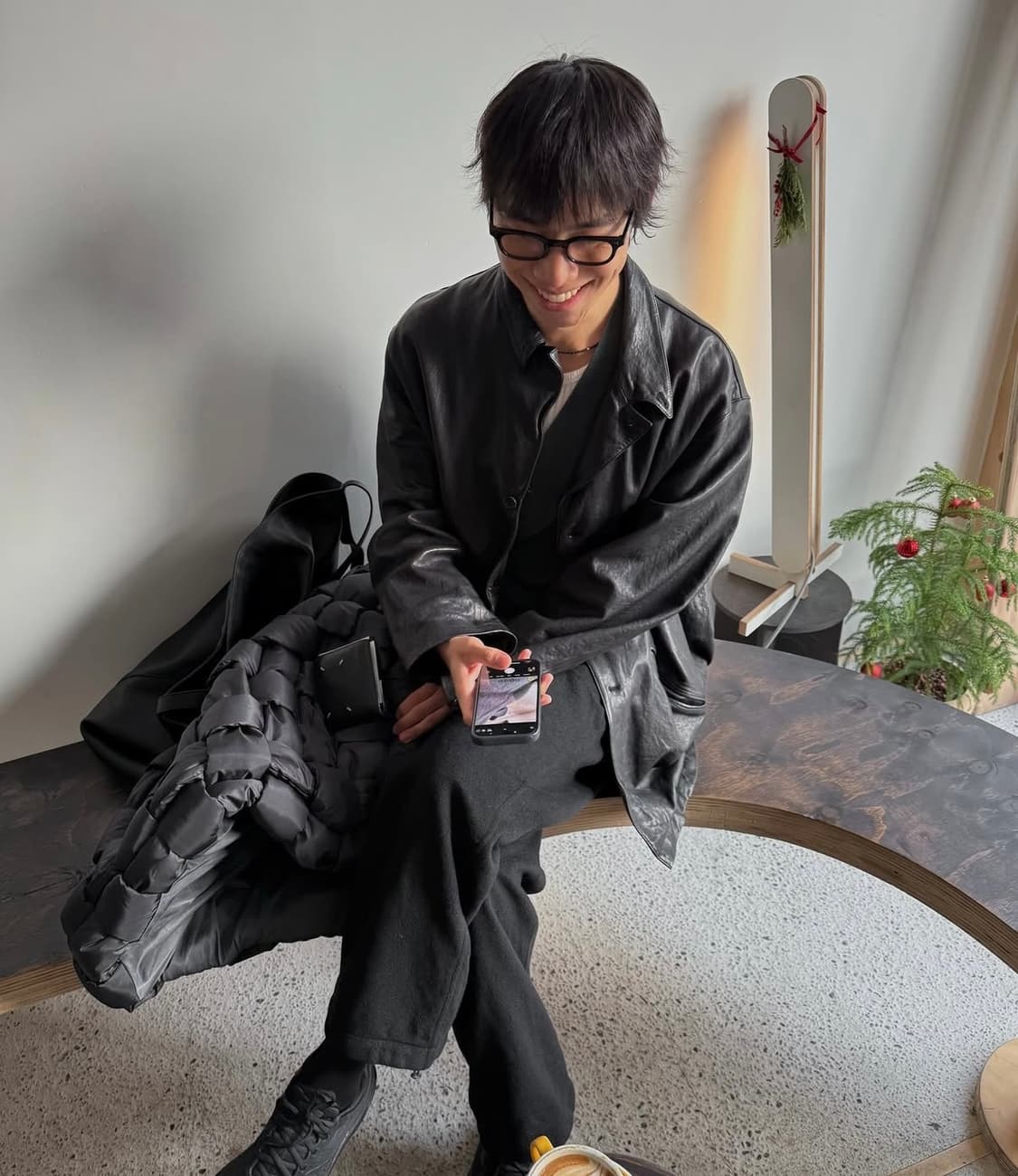 [초판본] 유스 워시드 레더 자켓 S 상품이미지3