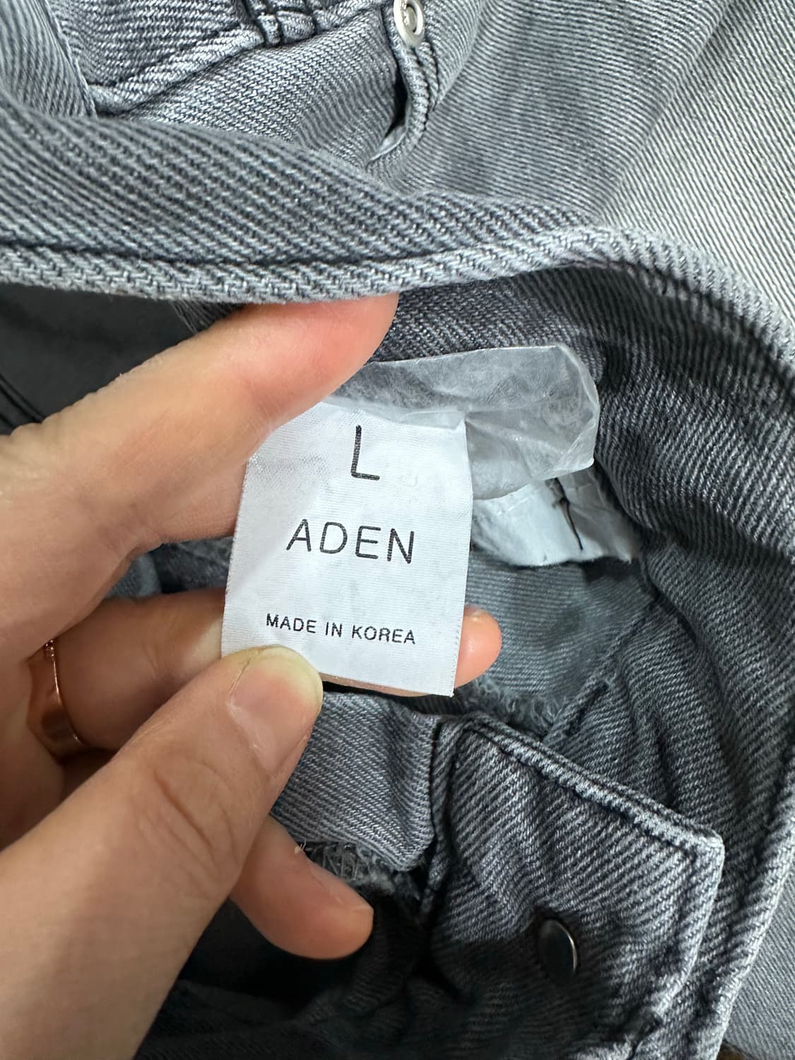 에이든 그레이 워싱 데님 팬츠 33사이즈 상품이미지6