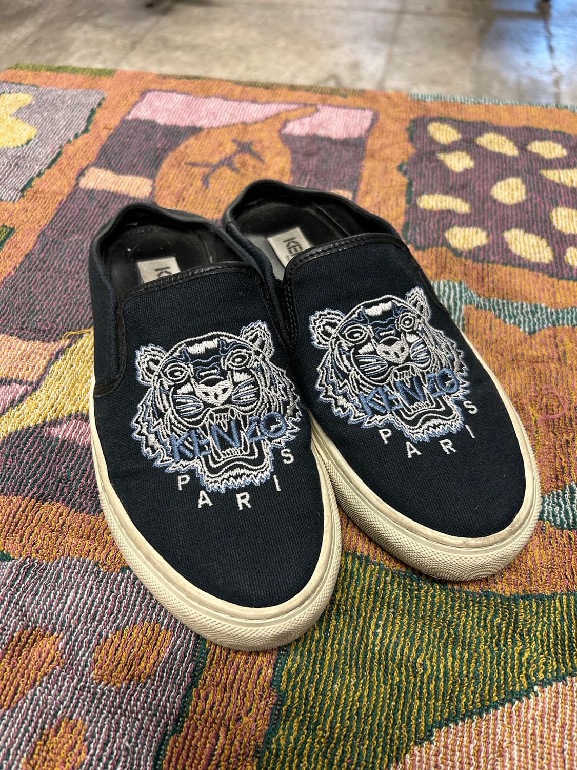 겐조 파리 타이거 로고 캔버스 슬립온 37 상품이미지1