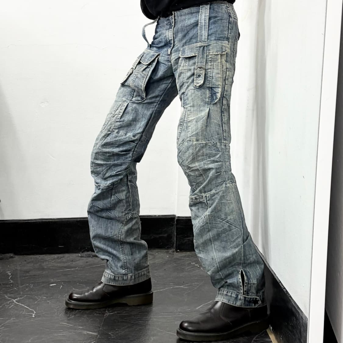 마리떼 프링소와 저버 재팬 90s 데님 카고 팬츠 상품이미지2