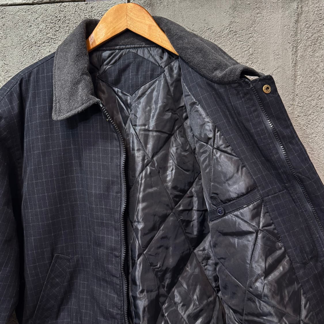 캐주얼 체크 블루종 자켓 (XL)   상품이미지3